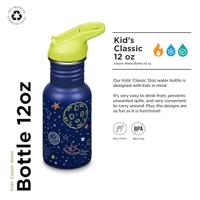 Klean Kanteen Kid Classic Narrow 355ml/12oz + Flip/Sportdop Drinkfles Milky Way 355ml - thumbnail