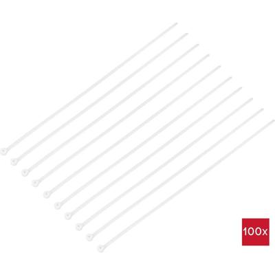 TRU COMPONENTS TC-12814160 Kabelbinder 370 mm 4.8 mm Natuur Met metalen tong, Chemische bestendigheid 100 stuk(s)