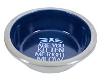 Katteneetbak RVS/melamine 11 cm blauw Eet-en-drinkbakken-kat Gebr. de Boon - Gebr de boon - thumbnail