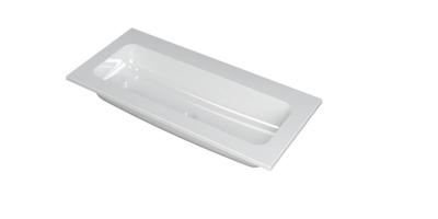 INK Wastafel Faktor polystone centraal zonder kraangat 100 cm x 45 cm x 1,5 cm Glans wit 3407010