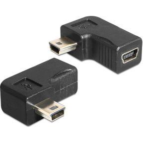 Delock 65448 Adapter USB-B mini 5-pins male / female 90° schuin