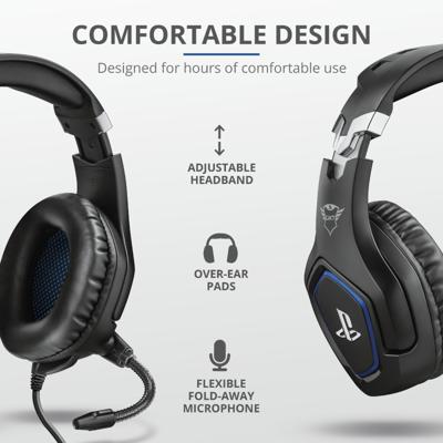 Trust GXT 488 FORZE PS4 Over-ear hoofdtelefoon Zwart