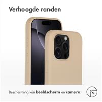 Accezz Liquid Silicone Backcover met MagSafe iPhone 16 Pro Telefoonhoesje Beige - thumbnail