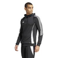 adidas Tiro 24 Hooded Trainingstrui 1/4-Zip Zwart Wit - thumbnail
