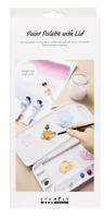 Creativ Company Schilderspalet met deksel, afm 27x12,7x2,3 cm, zilver, wit, 1 stuk - thumbnail
