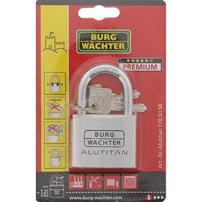 Burg Wächter 36101 Hangslot 50.00 mm Verschillend sluitend Aluminium Sleutelslot