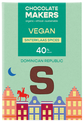 Chocolatemakers Sintletter melk vega bio 100 Gram