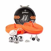 Quickshoelaces Neon collectie 120 cm lang neon oranje - thumbnail