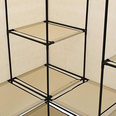 Hoekkledingkast 130x87x169 cm crème