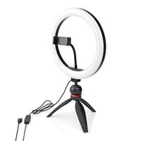 Ringlicht | 10 inch | 120 LED's | 2700 - 6700 K | Statief | Zwart - thumbnail