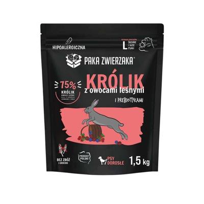 PAKA ZWIERZAKA Konijn met bosvruchten L - droogvoer voor honden - 1,5kg