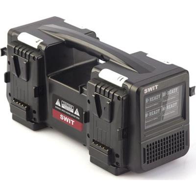 SWIT 4ch x max 6A Top Fast Simultaneous 14V/28V Charger V-mount SWIT 4ch x max 6A Top Fast Simultaneous 14V/28V Charger V-mount
