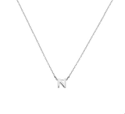 TFT Zilveren Ketting Letter N 1,1 mm x 41-45 cm