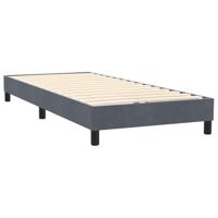 Boxspring met matras fluweel donkergrijs 80x220 cm - thumbnail