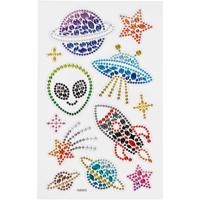 Creativ Company Diamond stickers, ruimte, vel 10x16 cm, 1 vel - thumbnail