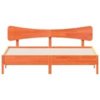 Bedframe zonder matras massief grenenhout wasbruin 180x200 cm - thumbnail