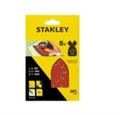 Schuurpapier voor schuurmachine Stanley (5 Stuks)