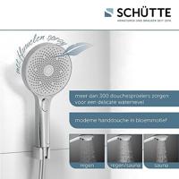 SAMOA RAIN douchesysteem met thermostatisch planchet, chroom-licht grijs wellness hoofddouche met antikalk nozzles, Ø ca. 26 cm handdouche, 3 functies met antikalk nozzles, Ø 13 cm handdouche m - thumbnail