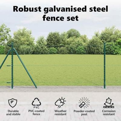 VidaXL Afrasteringspaal groen 10 x 1 m (25 mm gaas) staal en pvc