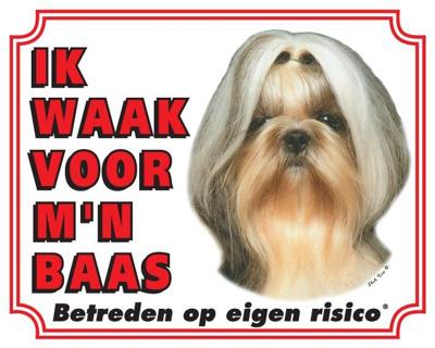 Shih Tzu Waakbord - Ik waak voor mijn baas Shih Tzu Waakbord - Ik waak voor mijn baas