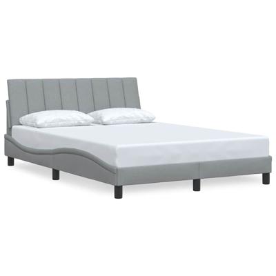 Bedframe zonder matras "Hanko" stof lichtgrijs 140x190 cm