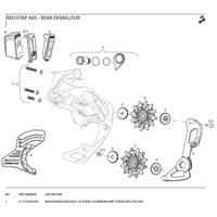 SRAM achterderailleur bevestiging rear derail.mount.+limit screw set red axs - thumbnail