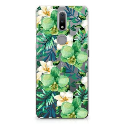 Nokia 2.4 | TPU Case | Orchidee Groen Nokia 2.4 | TPU Case | Orchidee Groen