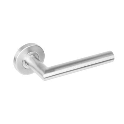 Deurkruk Niesen geveerd op rozet ø53x8 mm + 7mm nokken rvs geborsteld