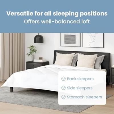 VidaXL Hoofdkussen met kussen wit katoen en polyester