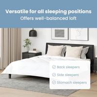 VidaXL Hoofdkussen met kussen wit katoen en polyester - thumbnail