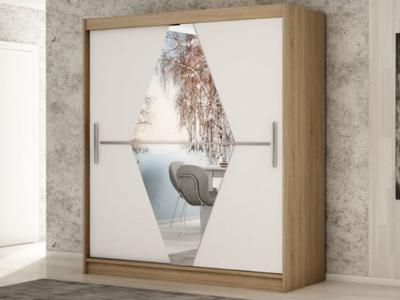 Kast BOLIVAR 2 schuifdeuren 180 cm sonoma/wit Kast BOLIVAR 2 schuifdeuren 180 cm sonoma/wit