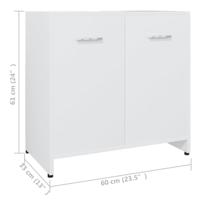 vidaXL Badkamerkast 60x33x61 cm spaanplaat wit - thumbnail