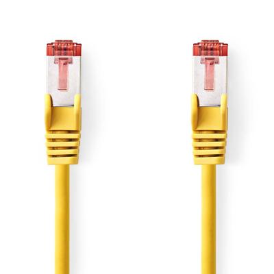 Nedis CAT6 Netwerkkabel | RJ45 Male | RJ45 Male | S/FTP | 0.25 m | Rond | LSZH | Geel | Label - CCGL85221YE025