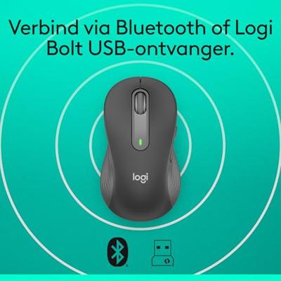 Logitech Signature M650 Large Grafiet Linkshandig Draadloze Muis - thumbnail