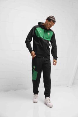 PUMA Marokko Pumatech Woven Trainingsjack 2024-2026 Zwart Groen Wit PUMA Marokko Pumatech Woven Trainingsjack 2024-2026 Zwart Groen Wit