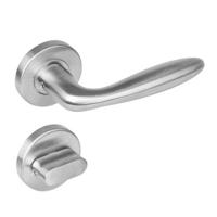 Intersteel Deurkruk Jupiter op rozet met toilet-/badkamersluiting - RVS - thumbnail