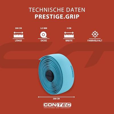 CONTEC lenkerband "prestige.grip" ct handlebar tapes presti ip light blue 200mm