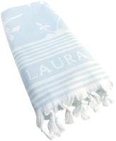 Laura Ashley Hamamdoek Strandlaken Elveden 90x180 cm Lichtblauw - thumbnail