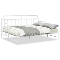 Bedframe voor een daybed met hoofdeinde Wit 75 x 190 cm Staal - thumbnail