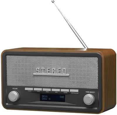 Denver DAB-18 Radio DAB+, VHF (FM) AUX Behuizing van echt hout Hout