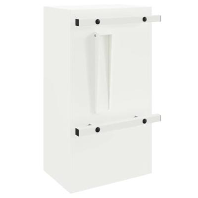 VidaXL Brievenbus met opslag met de deur wit 30 x 20 x 55 cm staal