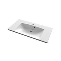 Wastafelblad Sapho Maria Rechthoek 90x46 cm Marmer Wit Sapho - thumbnail