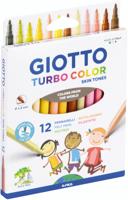 Viltstift giotto turbo color skin tones 12 kleuren - thumbnail