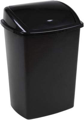 Vuilbak met swing deksel 4,45 l, zwart