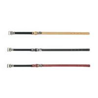 Lederen kattenbandje met bel - Rood - thumbnail