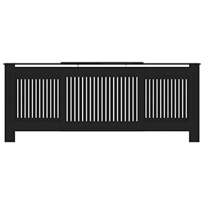 VidaXL Radiatorombouw 205 cm mdf zwart - thumbnail