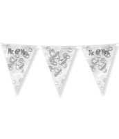 Folie Bruiloft Vlaggenlijn - Mr. & Mrs. - thumbnail