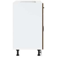 Keuken onderkast Lucca bewerkt hout bruin eikenkleur - thumbnail