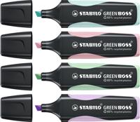 Stabilo green boss pastel - markeerstift - set met 4 stuks - thumbnail