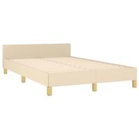 Bedframe zonder matras 120x190 cm stof crèmekleurig - thumbnail
